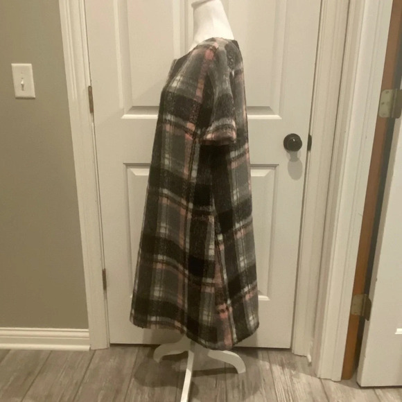 Anthropologie Line & Dot Frontier Plaid Short Sleeve Mini Dress - Picture 4 of 12